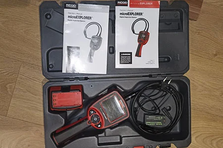 Ridgid micro CA-350 camera for pipe inspection